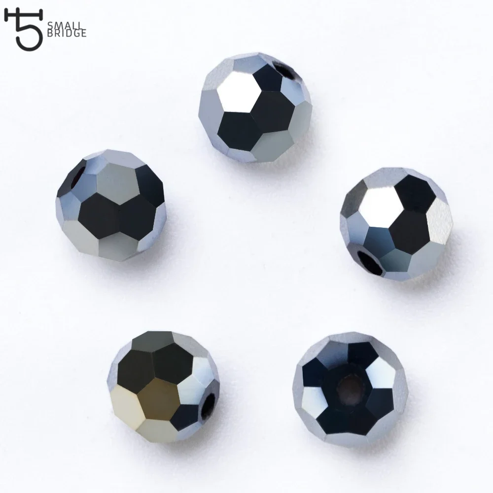 Czech Black Glass Round Beads for Jewelry Making - 3/4/6/8mm Spacer Beads Wholesale