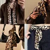 American Leopard Print Long Scarf Women Retro Tie Multifunction Hair Band Bags Handle Decoration Long Scarfs Fashion Accessories 1