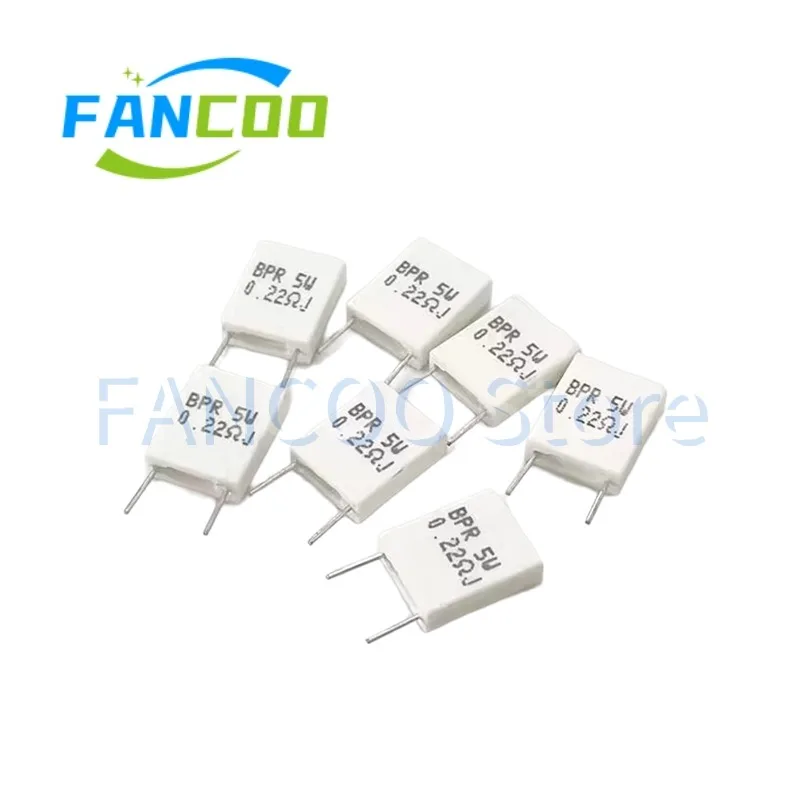 Vertical cement 5W 5% non-inductive Cement Resistor 10pcs 5W 1RJ 1.2RJ 2RJ 0.1RJ 0.15RJ 0.2RJ 0.22RJ 0.25RJ 0.33RJ 0.47RJ 0.5RJ