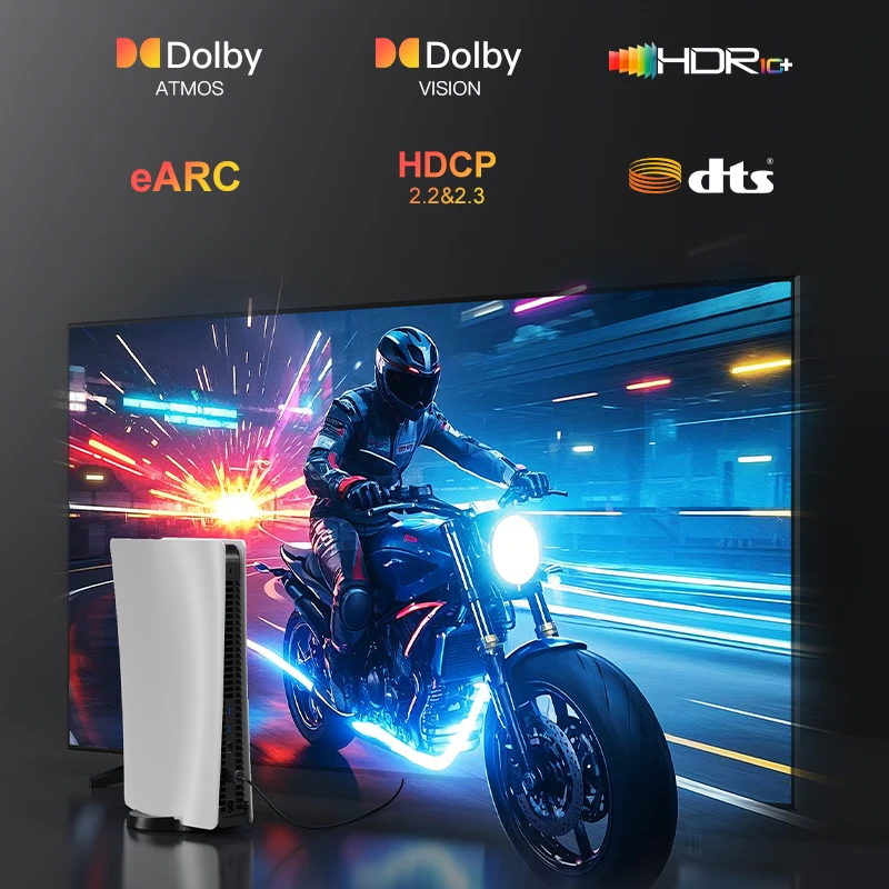 Ultra Slim High-Speed HDMI 2.1 Cable - 8K 60Hz, 4K 120Hz, 48Gbps