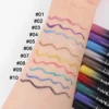 Diamond Shiny Eye Liner Eyeshadow Waterproof Quick-dry Silver Gold Metellic Pearlescent Liquid Eyeliner Silkworm Brighten Makeup 5