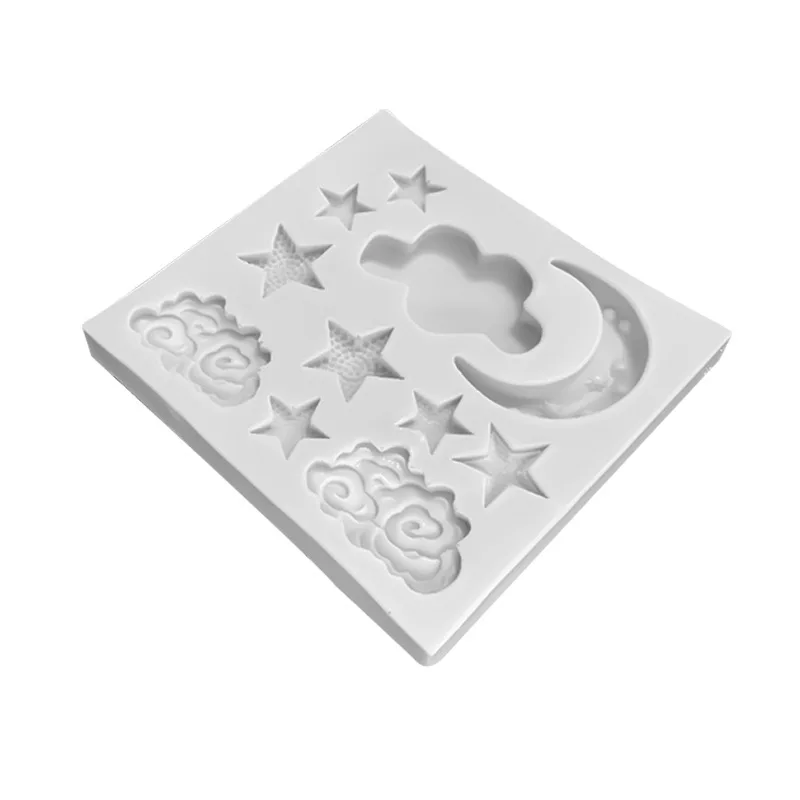 Fondant Silicone Cake Mold Cloud Star Moon Chocolate Gumpaste Molds Clouds Moulds Cake Decorating Accessories For Diy Tools
