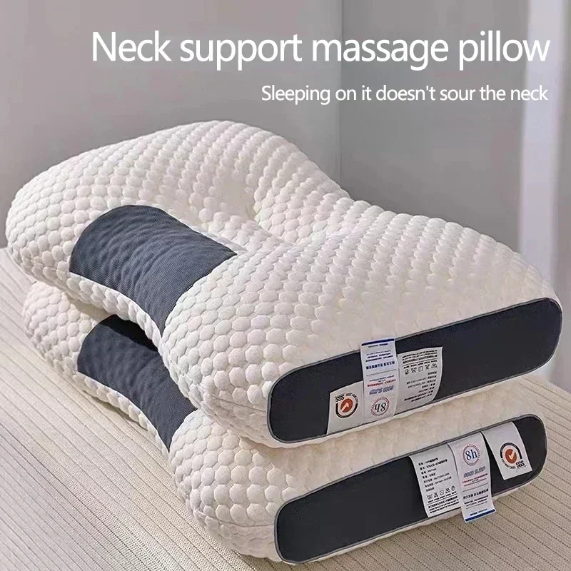 

SPA Massage Pillow Cervical Orthopedic Neck Pillow Help Sleep And Protect The Pillow Neck Household Soybean Fiber For Sleeping