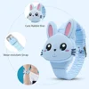 Kids Watch Cute Rabbit Shape LED Digital Watches for Girls Boys BPA Free Fashion Silicone Band Clamshell Design Child Wristwatch 3