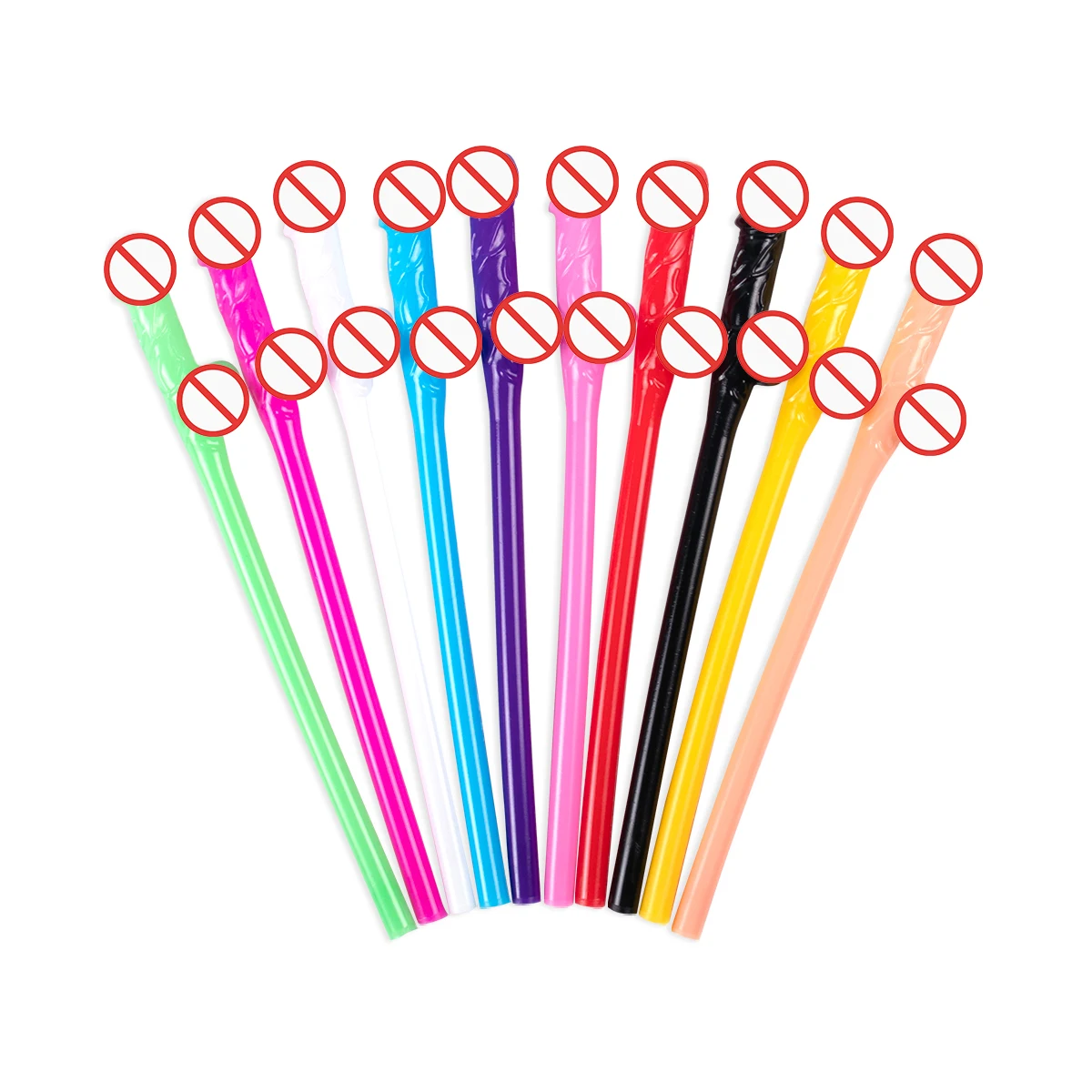 Bachelorette Party Penis Straws Plastic Novelty Nude Dick Drink Straw for Hen Night Bar Decor Wedding Team Bride To Be Supplies