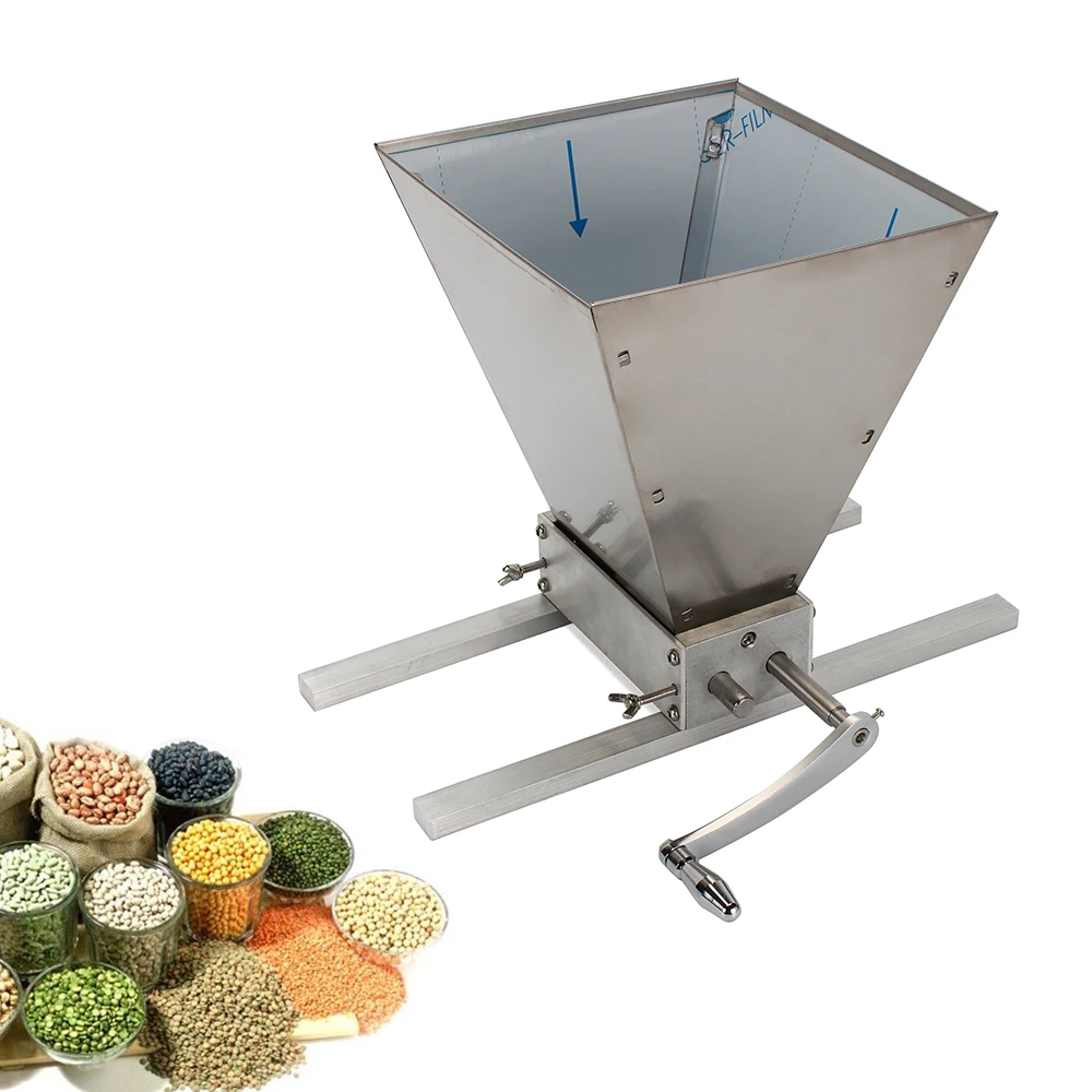 Manual Malt Mill Crusher Barley Grain Grinder Multi-function with 2 Stainless Steel Roller for Home Brew Beer malt grain grinder