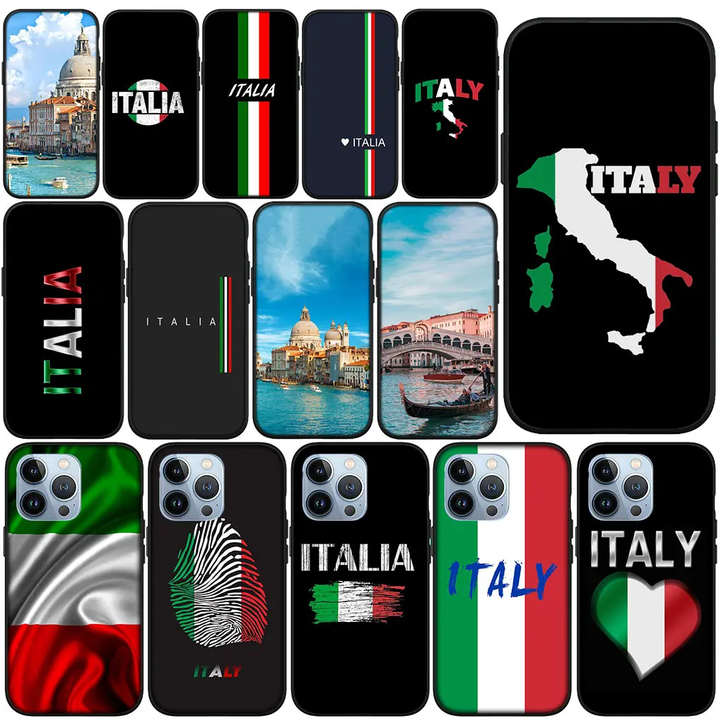 Custodia Per Telefono Con Bandiera Nazionale Italia Italia Per Apple Iphone 15 14 Plus 13 12 Mini Pro Max Xr + 13Pro 14 + 15 + Custodia Morbida Funda
