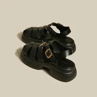 2025 New Summer Fashion, Comfortable and Casual Thick-soled Platform Platform Thick-soled British Style Casual Women's Shoes - Image 4