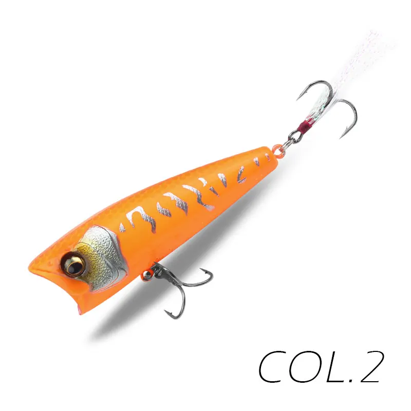 Magic Works 70mm 10.6g Topwater Popper Fishing Lures Wobblers Artificial Hard Baits Saltwater Freshwater Popper for Trout Bass