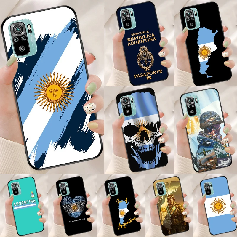 Argentine Flag Cover For Xiaomi Redmi Note 13 Pro 14 12 11 9 10 9S 10S ...