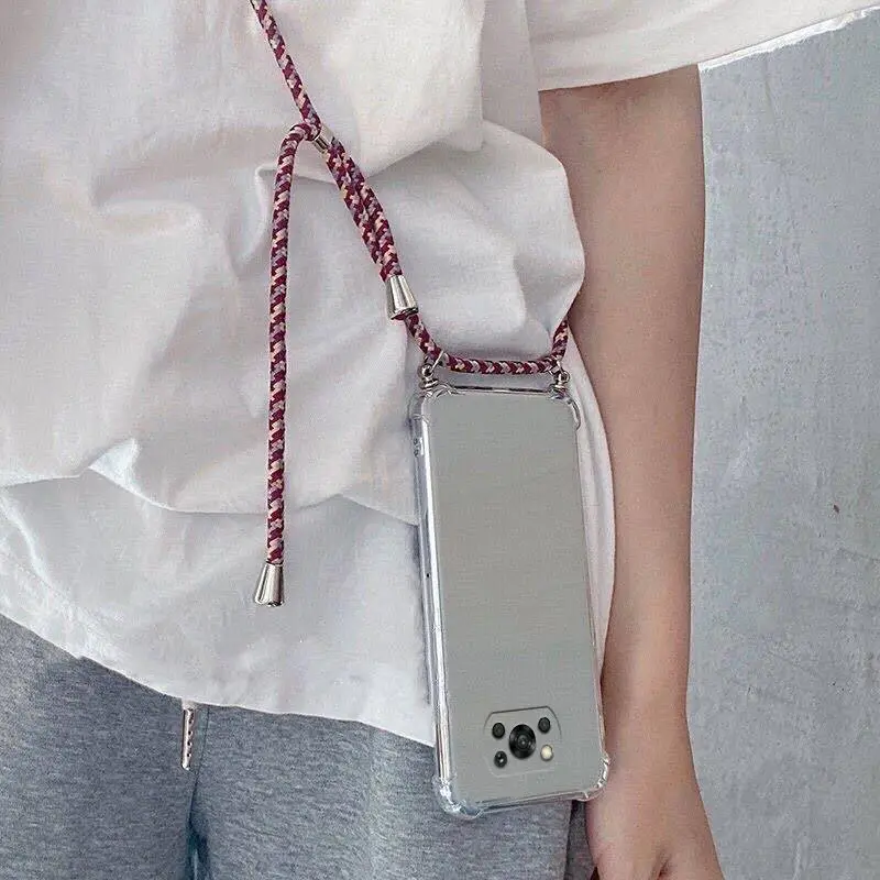 Transparent Air Bag Crossbody Lanyard Phone Case