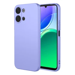 Colorful Flexible Liquid Silicone Protective Phone Case for Redmi 17 4G (Purple)