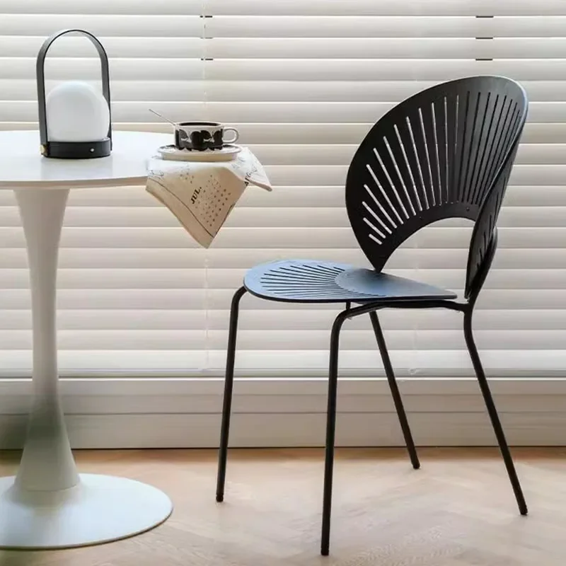 Silla de Metal de diseño relajante Para sala de estar, Sillas de Comedor portátiles móviles modernas, Sillas de oficina Para exteriores, muebles de balcón