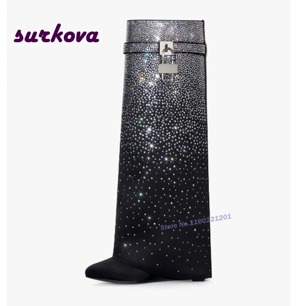 

Женские сапоги до колена, с круглым носком