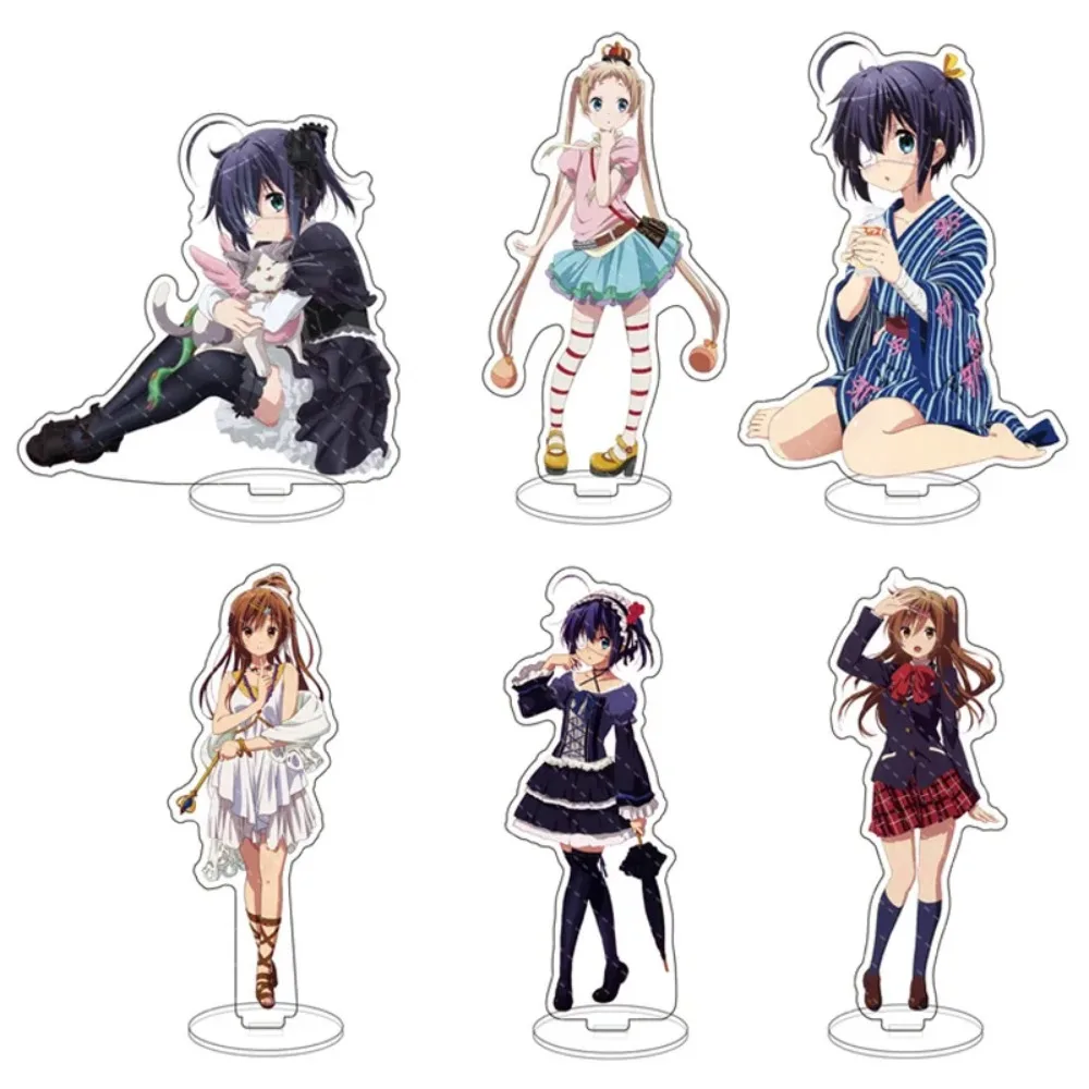 캠퍼스 로맨틱 코미디 애니메이션 피규어 아크릴 스탠드 모델 장난감 15cm Takanashi Rikka Dekomori Sanae 피규어 액션 선물 코스프레 소품