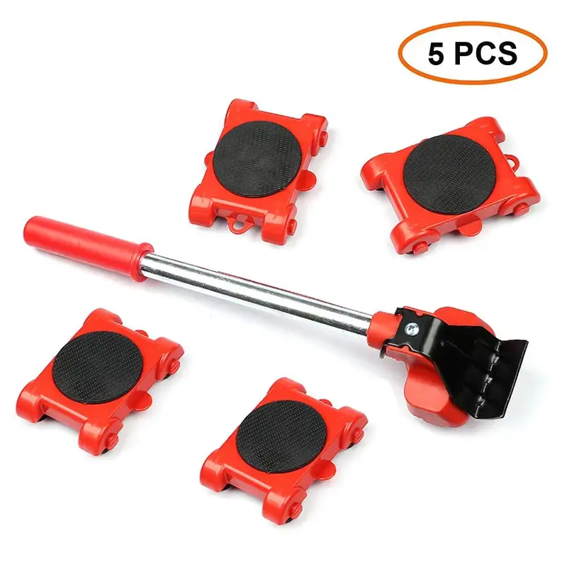 Professional Furniture Mover Tool Set Heavy Stuffs Transport Lifter Wheeled Mover Roller with Wheel Bar Moving Hand Device - Image 8