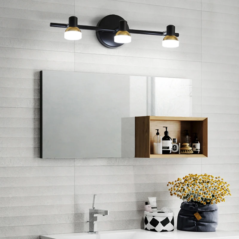LED Wall Lamp Modern LED Wall Lamp Mirror Headlight For Bathroom Bedroom Home Decor Fixtures Makeup Lustre Simple Wall Sconce AC 110V220V