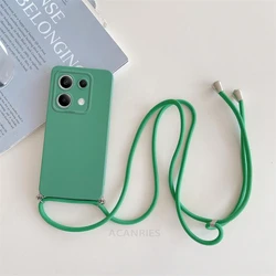Universal Crossbody Lanyard Silicone Case - Hands-Free Phone Protection for Xiaomi Redmi Note Series (GS Green)