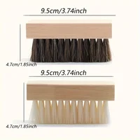 Advanced Wooden Horse Hair Brush - Soft and Hard Hair Brush for Daily Cleaning, Shoe Washing, Durable and Effective Care 2