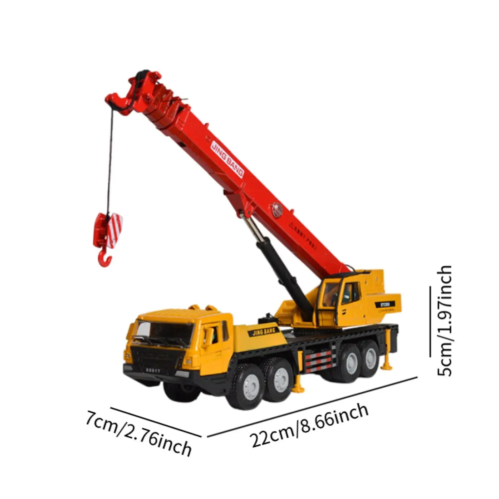 1:50 Scale Crane Truck Vehicle Gift Diecast Model Toy for Children Toddlers