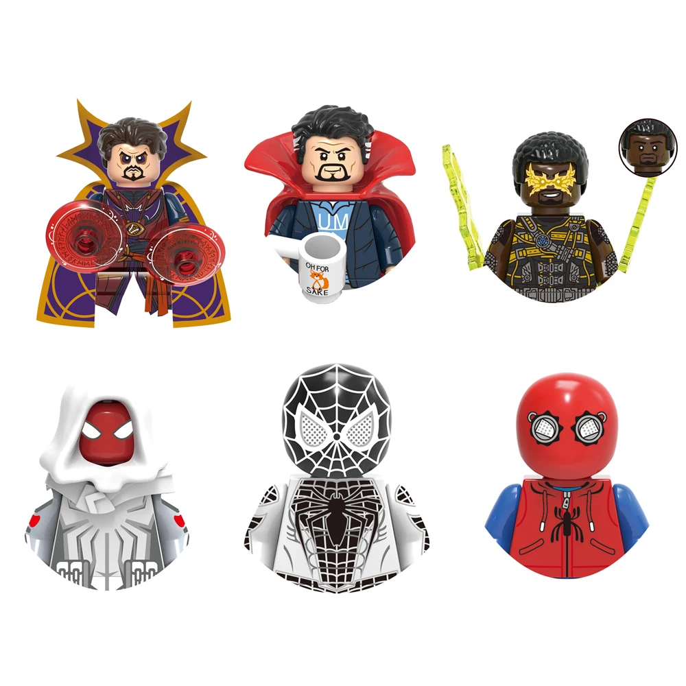 Brand DISNEY Spiderman Spider-Gwen Building Block Doctor Octopus Mysterio Miles Morales Lizard Electro Action Figure Kid Toys