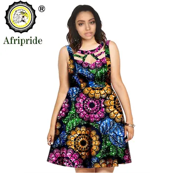 Abiti africani da donna Elegante abito longuette senza maniche a vita alta taglie forti per abiti da festa taglie forti per donna S 2125014 1
