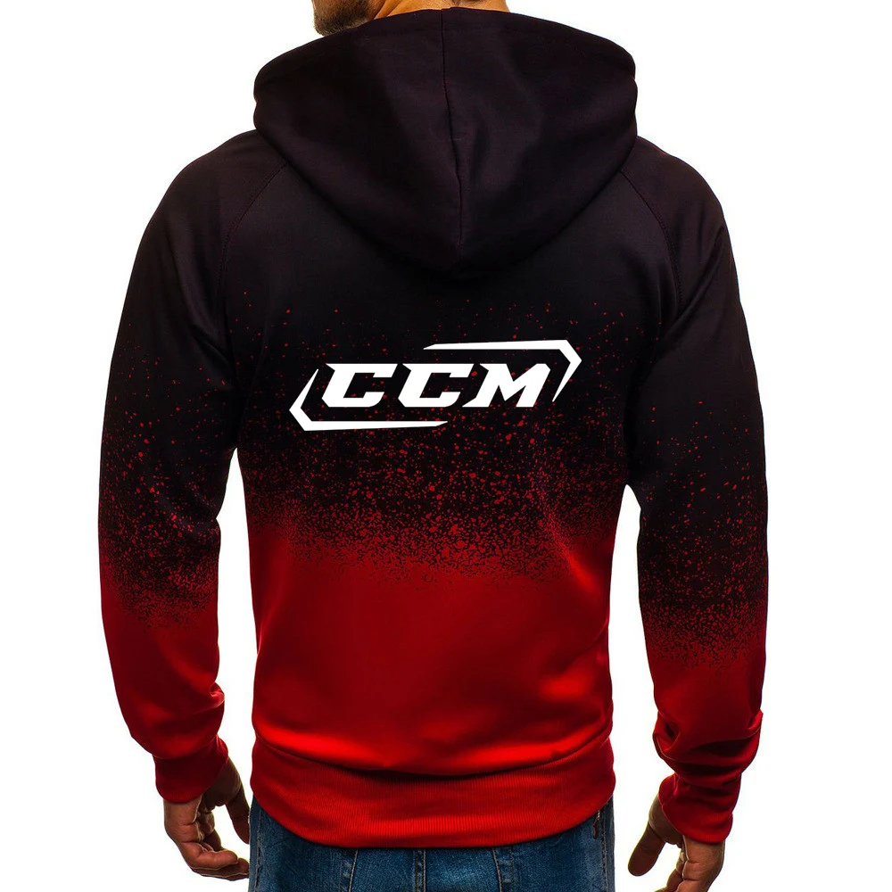 CCM 2023 men's new gradient sweatshirt Harajuku hoodie zipper pullover coat jacket