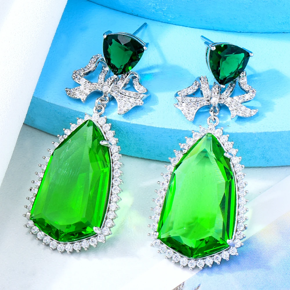 Kellybola New DIY Shiny CZ Earrings For Women Bridal Wedding Girl Daily Surper Jewelry High Quality Hot Romantic Summer