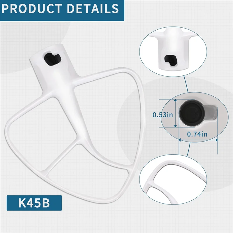 A01V-K45B Coated Flat Beater For Kitchenaid Mixer, For Kitchen Aid Mixer Accessory Kitchenaid Mixer Attachments Kitchenaid