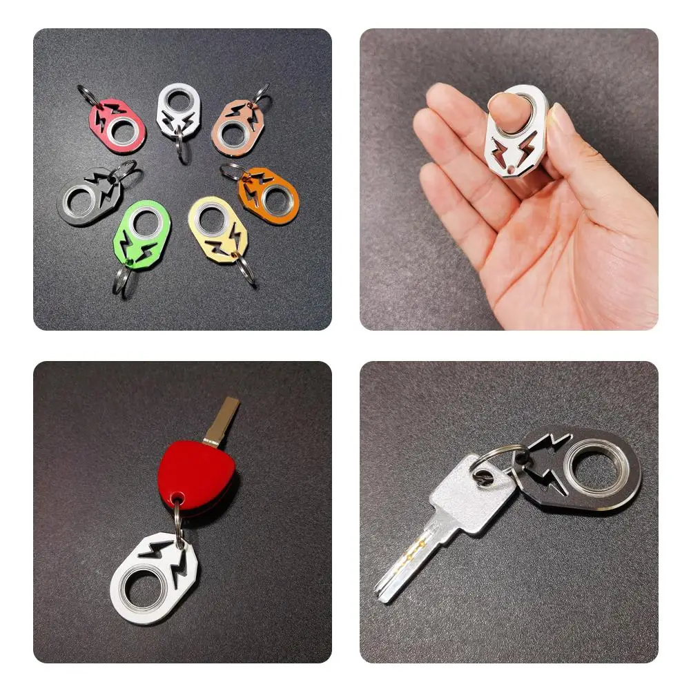 Keychain Spinner Anxiety Stress Relief Metal Fidget Toys Spinning Keyring  Antistress Finger Key Ring Relieve Boredom Party Gift - Key Chains -  AliExpress