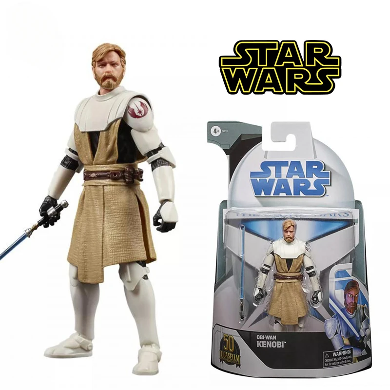 16Cm Original Star Wars La Serie Nera The Clone Wars Obi-Wan Kenobi Action Figure Toys Collection