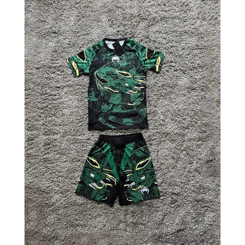 Meistverkaufte Herren- und Damen-Outdoor-Sport-Freizeitsets mit Kurzarm-Oberteil und Kurzhose; Kampfsport- und Boxbekleidung