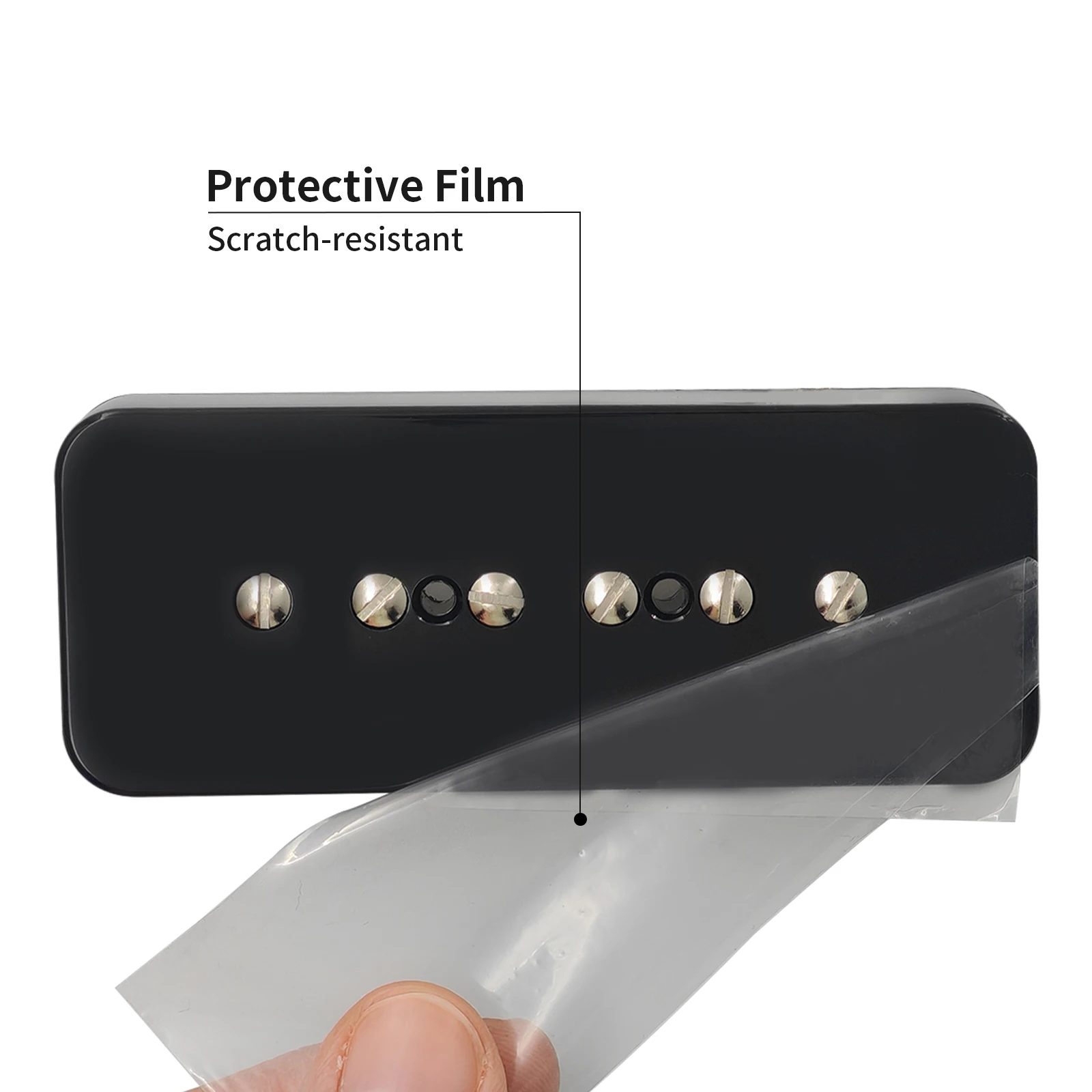Phrilam ProP90-BLA Hochleistungs-Alnico5 P90 Soapbar Single-Coil-Tonabnehmer für Les Paul LP SG E-Gitarre Hals- und Brücken-Tonabnehmer-Set – Detail 4