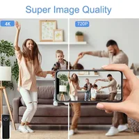Mini caméra WiFi HD 4K, prend en charge la visualisation à distance, la détection de mouvement, petite caméra sans fil HD de style nounou domestique à monter soi-même 4