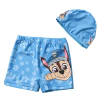 Kid Swimwear Pants Cap Set Baby Boy Swimsuit Shorts Cartoon PAW Patrol kids Swimming Trunks Gift 2
