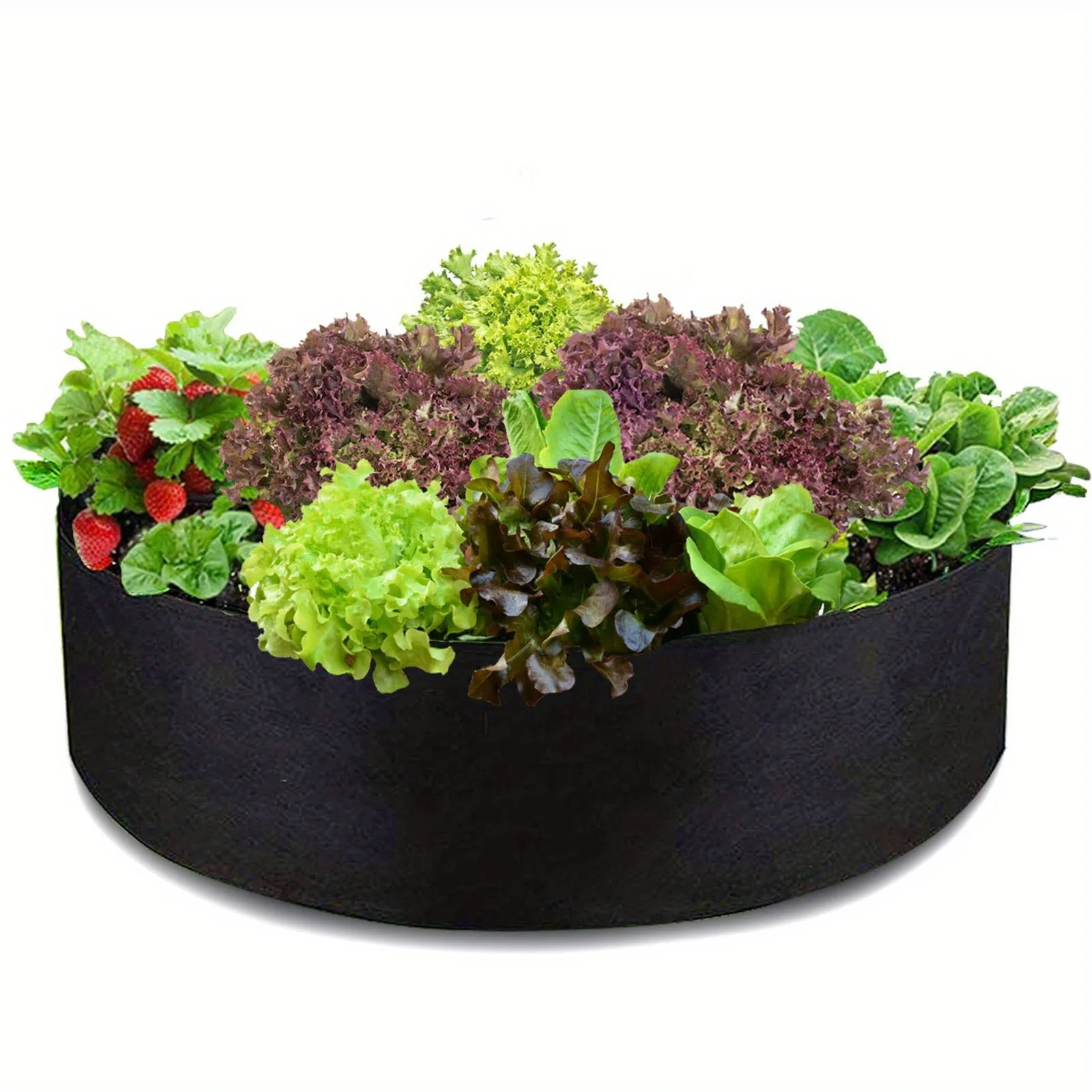1 Piece Heavy-duty Fabric Raised Garden Bed Planting Bag, Breathable Round Planter for Herbs, Flowers, Vegetables and Potatoes - Image 2