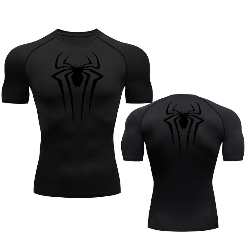 

Men's Running T -shirt Compressed Shirt Sportswear Summer Short -Sleeved Gym Exercise Top Sunscreen Second Long -sleeved T -shir