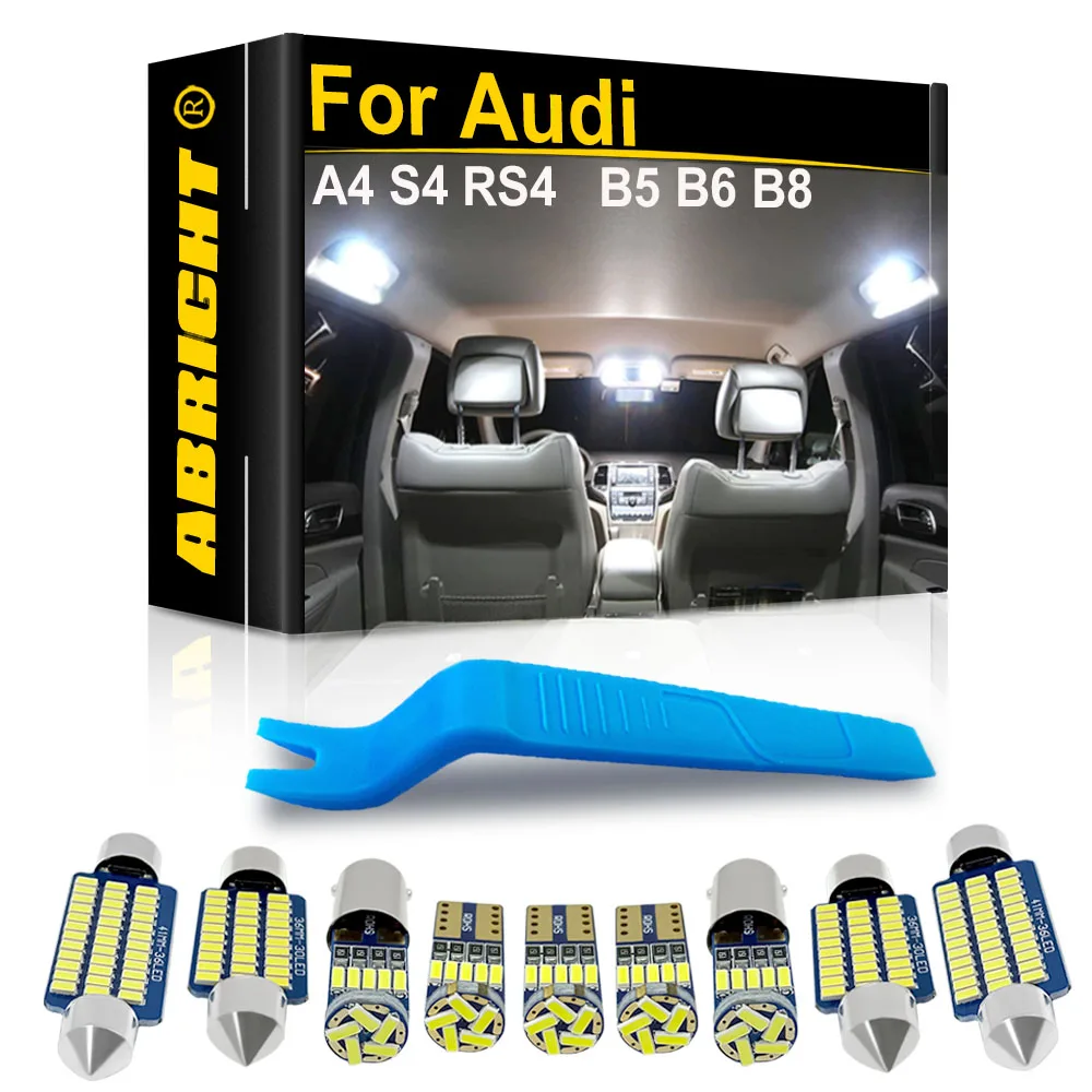 Car Interior LED Light For AUDI A4 S4 RS4 B5 B6 B8 Sedan Avant