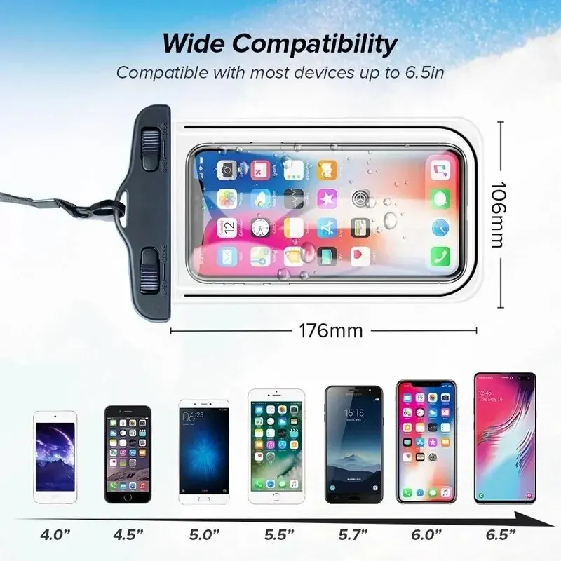 Phone Case Waterproof Universal Underwater Phone Protector Pouch PV Cover For iPhone 12 Pro Xs Max XR X