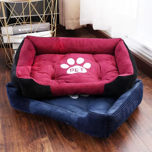 Warm Bone Pet Dogs Bed Washable House Cat Puppy Cotton Kennel Mat Soft Nest Dog Baskets Pet Products For Small Medium Large Dog 2