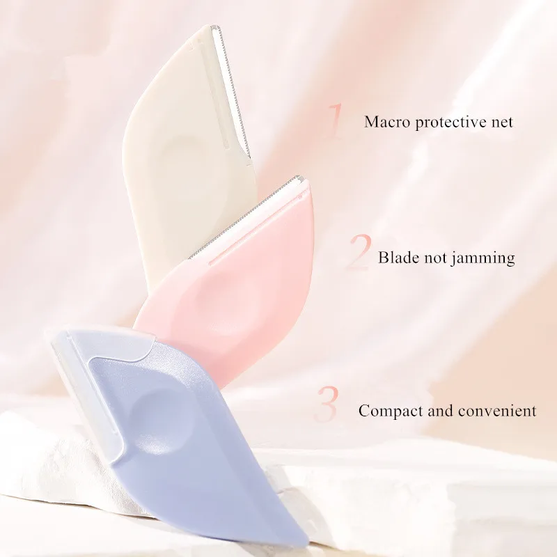 3pcs Set Macro Eyebrow Trimmer Eyebrow Razor Portable Non-slip Easy to Handle Hair Shaver Eye Brow Remover Beauty Tools