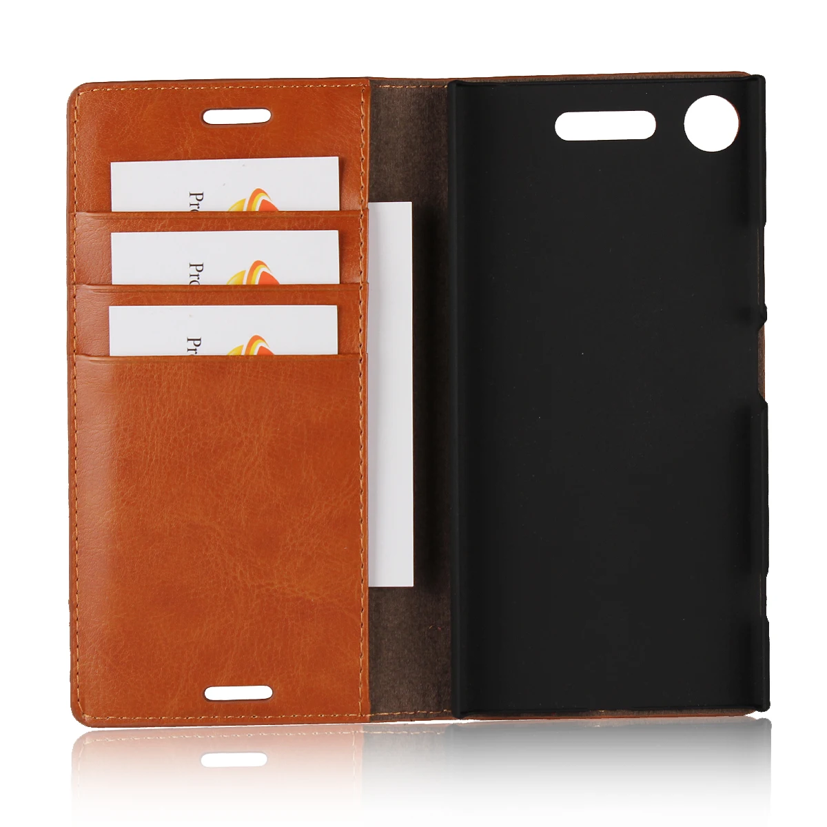 Leather Wallet Flip Case Card Holder Cowhide Holster