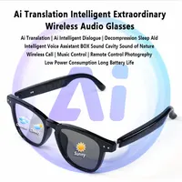AI Translation Smart Glasses, photochromic lenses, support 160+ languages real-time translation, fashionable audio glasses. - Image 2