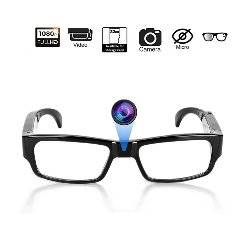 Eyeglasses Camera HD 1080p Camcorder Portable Wearable Mini Camcorder Action Camera for Filming HD Camcorder for Driving, Cyclin