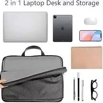 Compact Portable Laptop Desk with Storage and Handle - Ideal