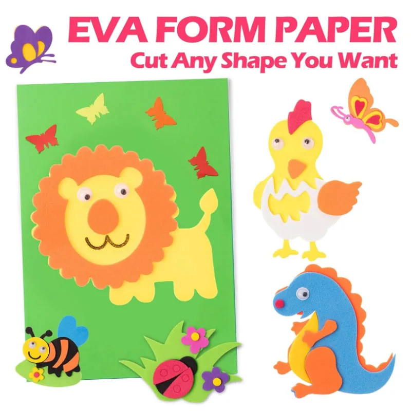 2pcs Colorful Eva Foam Sheets Cosplay EVA Foam 1mm Thick 50cmx50cm / 50cmx90cm EVA Foam Papers for Arts Crafts DIY Project