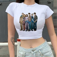 hubery-m Friends Tv Show T Shirt Women Graphic Best Friends Funny Cartoon T-shirt Korean Style Tshirt Vintage Crop Top Female - Image 3