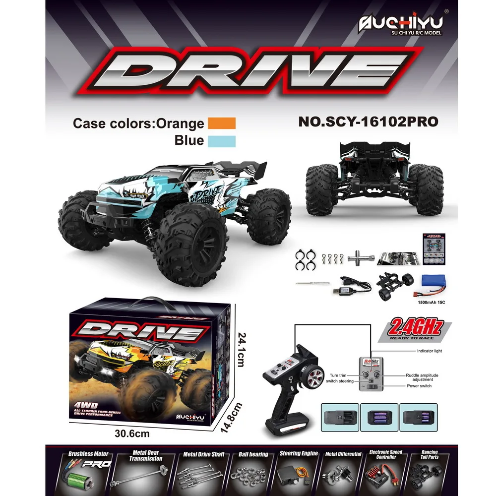 Scy16102pro 1:16 Full-scale Four-wheel Drive High-speed Off-road Pickup Truck Rc Car Remote Control Toy 2