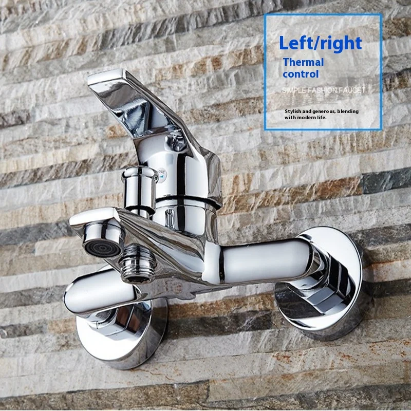 บ้านห้องน้ํา Triple ก๊อกน้ําสนับสนุนก๊อกน้ําร้อนและเย็น Bath Bath วาล์วผสมชุดฝักบัวอุปกรณ์ห้องน้ํา 1