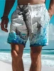 Men's Loose Beach Shorts Drawstring Quick Dry Board Shorts Swims For Summer Women Men 3D Print Casual Oversized Sport Shorts 6